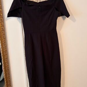 Vince Camuto Off-Shoulder Black Midi Dress